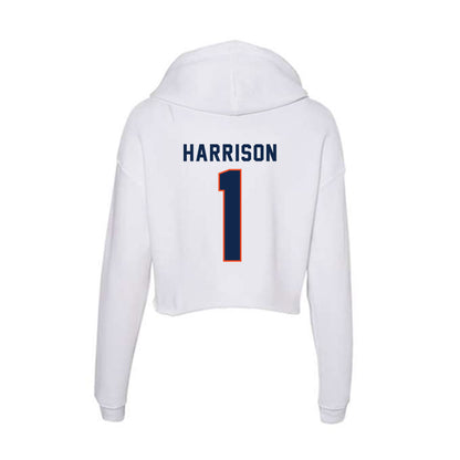 Virginia - NCAA Football : Suderian Harrison - Women's Crop Fleece Hoodie-1