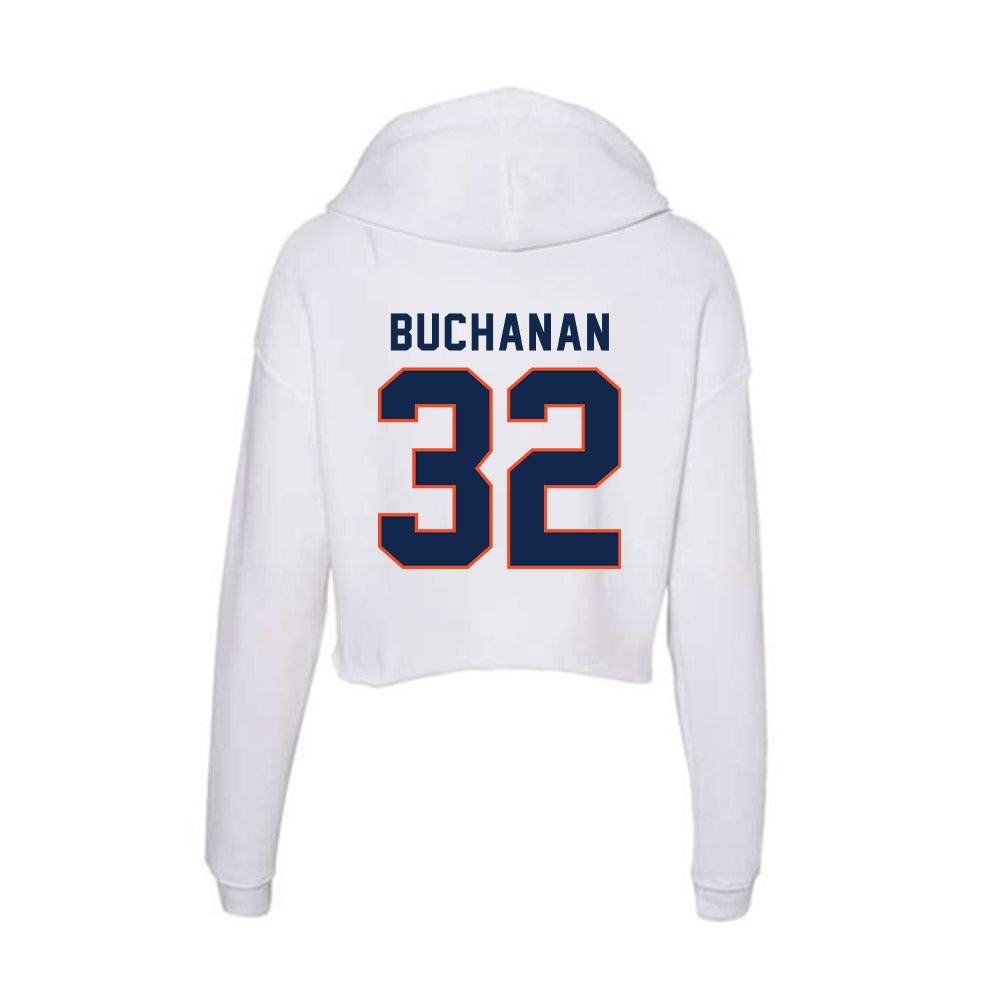 Virginia - NCAA Baseball : Walker Buchanan - Women's Crop Fleece Hoodie-1