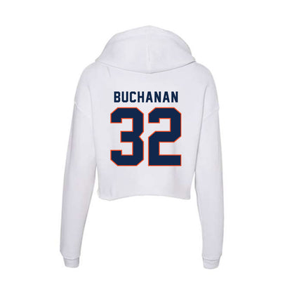 Virginia - NCAA Baseball : Walker Buchanan - Women's Crop Fleece Hoodie-1