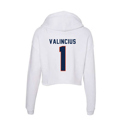 Virginia - NCAA Baseball : Tomas Valincius - Women's Crop Fleece Hoodie-1