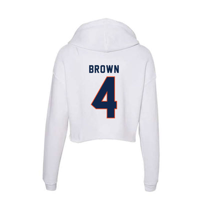 Virginia - NCAA Women's Basketball : Jillian Brown - Women's Crop Fleece Hoodie-1