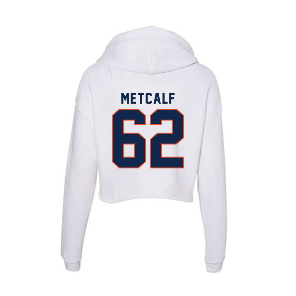 Virginia - NCAA Football : Drake Metcalf - Women's Crop Fleece Hoodie-1