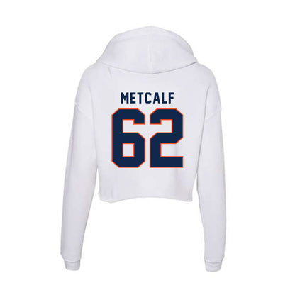 Virginia - NCAA Football : Drake Metcalf - Women's Crop Fleece Hoodie-1