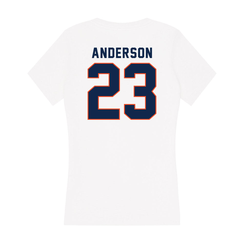 Virginia - NCAA Baseball : Ethan Anderson - Women's V-Neck T-Shirt-1