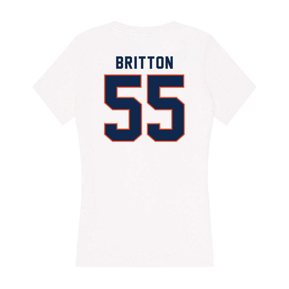 Virginia - NCAA Football : Anthony Britton - Women's V-Neck T-Shirt-1