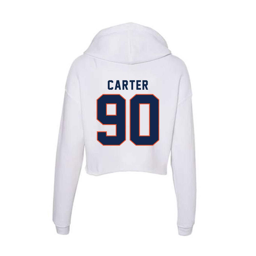 Virginia - NCAA Football : Jahmeer Carter - Women's Crop Fleece Hoodie-1