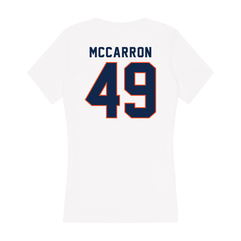 Virginia - NCAA Football : Josh McCarron - Women's V-Neck T-Shirt-1