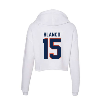 Virginia - NCAA Baseball : Evan Blanco - Women's Crop Fleece Hoodie-1