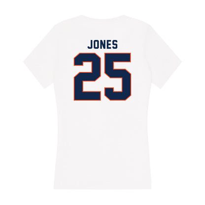 Virginia - NCAA Football : Terell Jones - Women's V-Neck T-Shirt-1