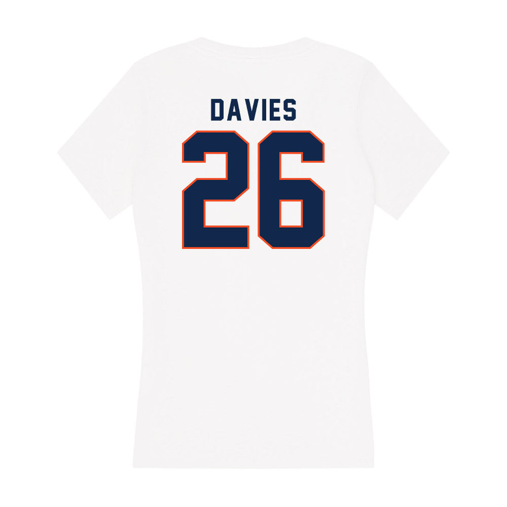 Virginia - NCAA Football : Ethan Davies - Women's V-Neck T-Shirt-1