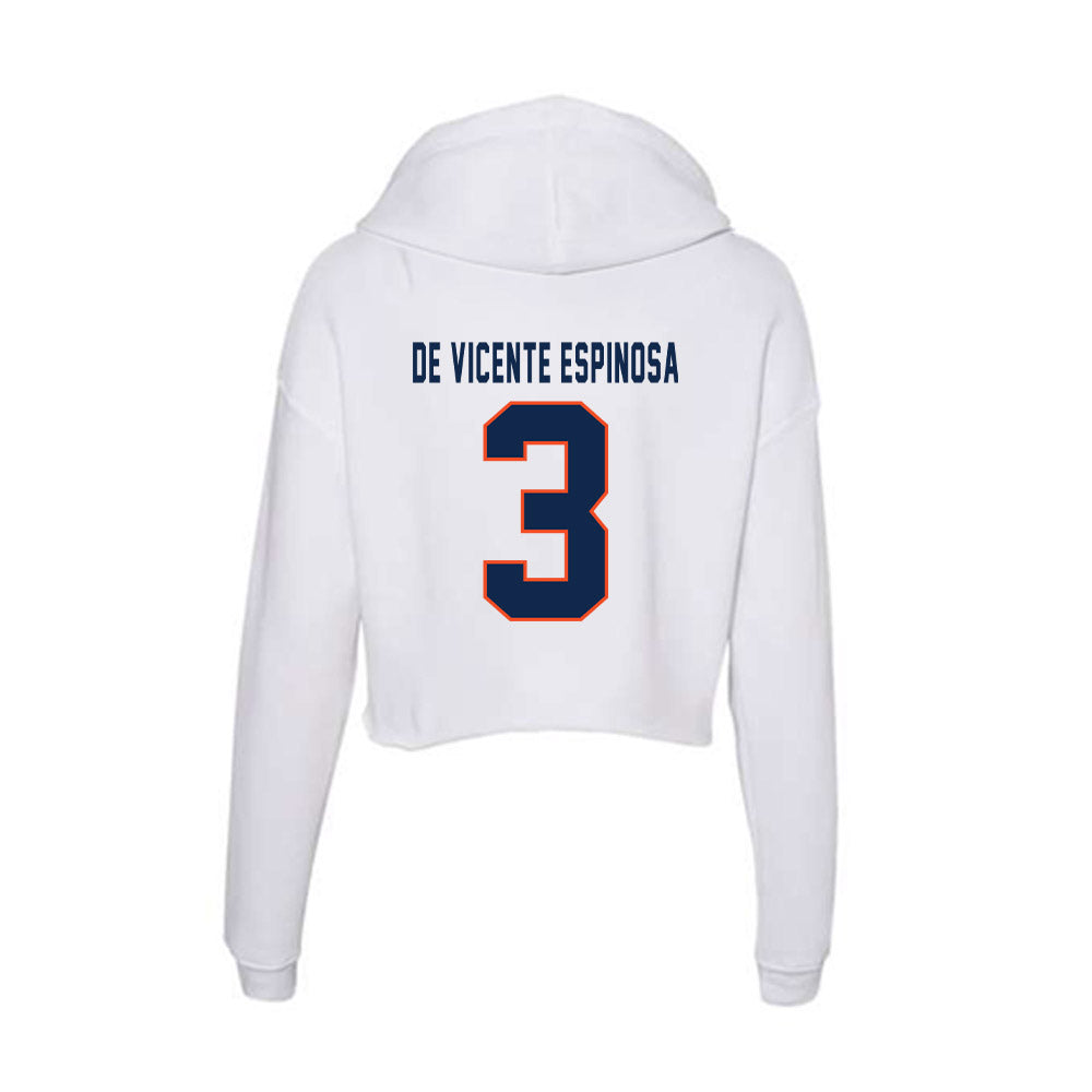 Virginia - NCAA Men's Soccer : Jesus De Vicente Espinosa - Women's Crop Fleece Hoodie-1