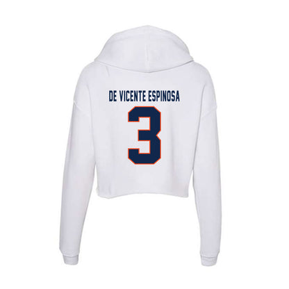 Virginia - NCAA Men's Soccer : Jesus De Vicente Espinosa - Women's Crop Fleece Hoodie-1