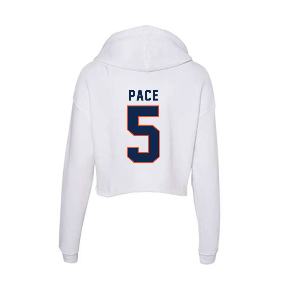 Virginia - NCAA Football : Kobe Pace - Women's Crop Fleece Hoodie-1