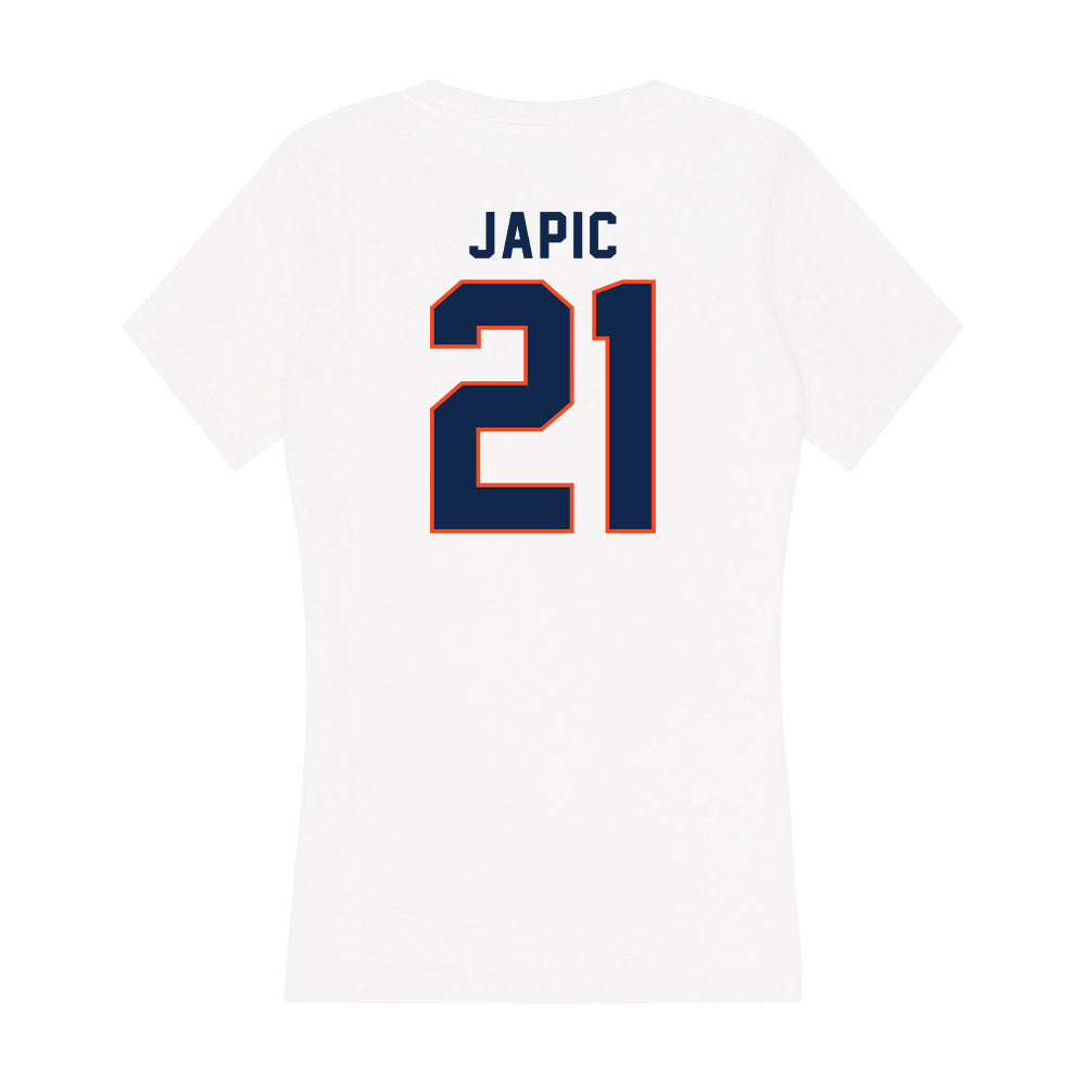 Virginia - NCAA Women's Soccer : Chloe Japic - Women's V-Neck T-Shirt-1