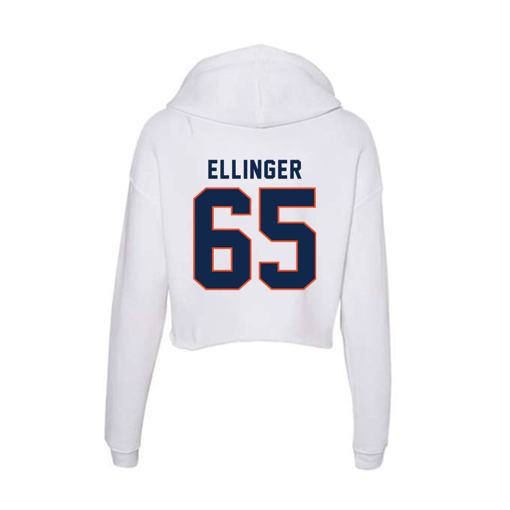 Virginia - NCAA Football : Grant Ellinger - Women's Crop Fleece Hoodie-1