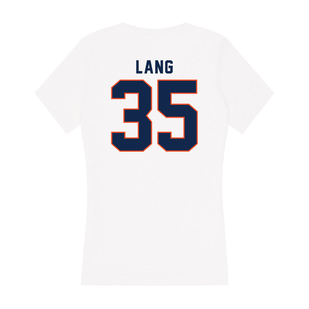 Virginia - NCAA Men's Basketball : Carter Lang - Women's V-Neck T-Shirt-1