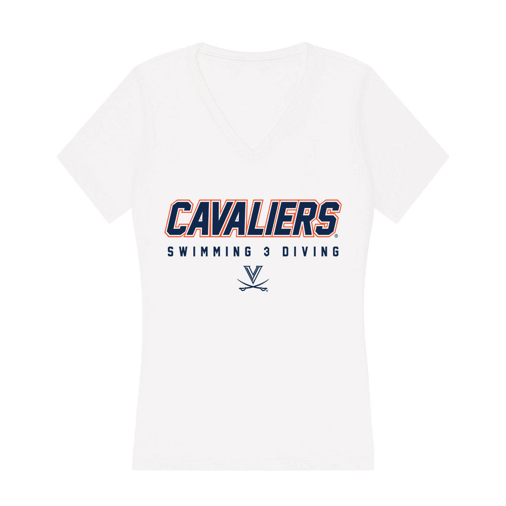 Virginia - NCAA Men's Swimming & Diving : Spencer Nicholas - Women's V-Neck T-Shirt-0