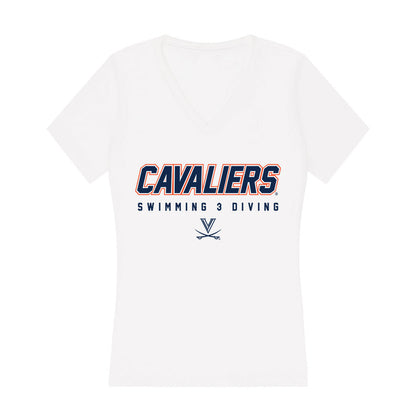 Virginia - NCAA Men's Swimming & Diving : Spencer Nicholas - Women's V-Neck T-Shirt-0