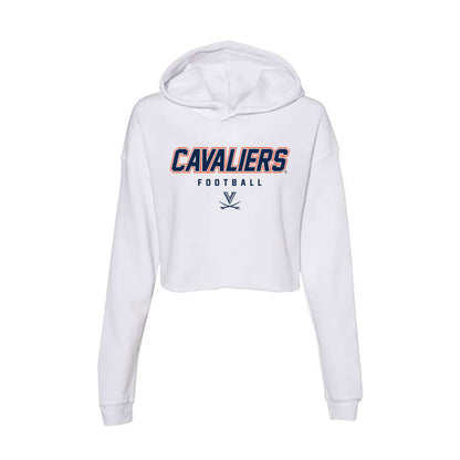 Virginia - NCAA Football : Luke Byrne - Women's Crop Fleece Hoodie-0