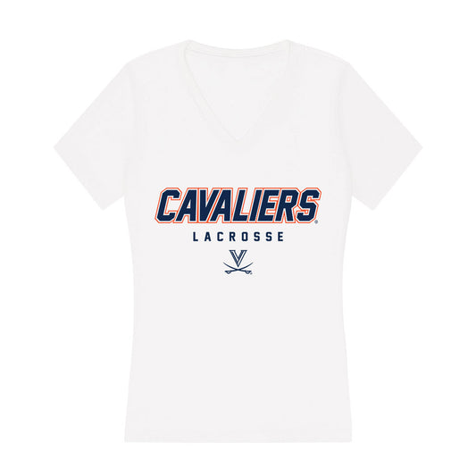 Virginia - NCAA Men's Lacrosse : Jack Boyden - Women's V-Neck T-Shirt-0