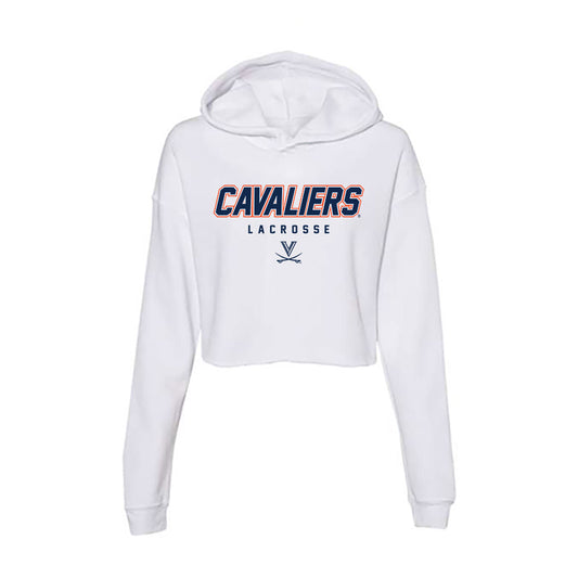 Virginia - NCAA Men's Lacrosse : Bennett Yue - Women's Crop Fleece Hoodie-0