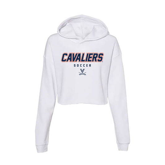 Virginia - NCAA Men's Soccer : Garrett Socas - Women's Crop Fleece Hoodie-0