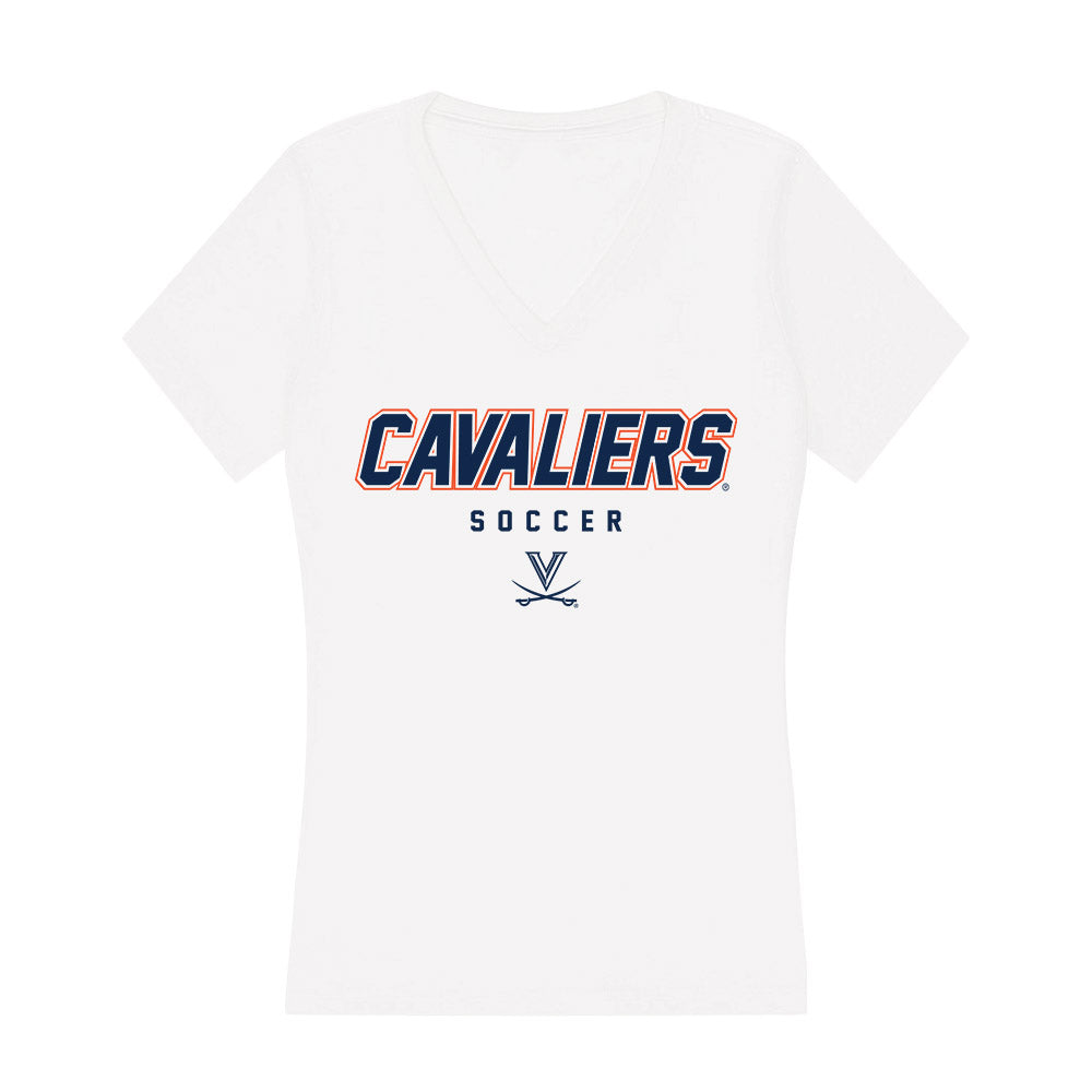 Virginia - NCAA Women's Soccer : Molly Carlson - Women's V-Neck T-Shirt-0