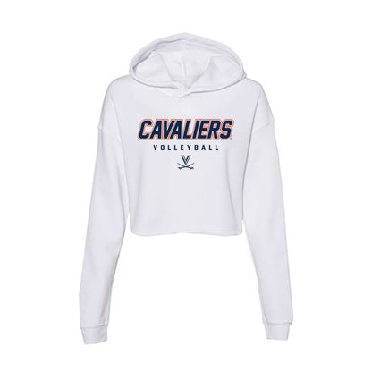 Virginia - NCAA Women's Volleyball : Becca Wight - Women's Crop Fleece Hoodie-0