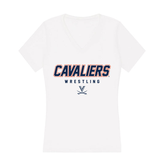 Virginia - NCAA Wrestling : Anwar Alli - Women's V-Neck T-Shirt-0