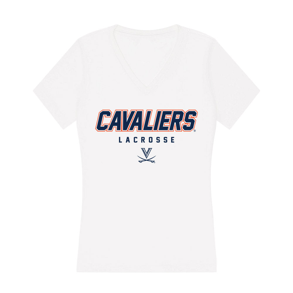 Virginia - NCAA Men's Lacrosse : Luke Jamin - Women's V-Neck T-Shirt-0