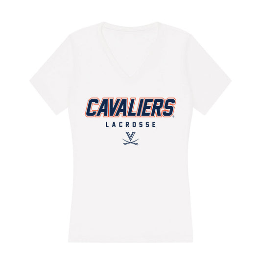 Virginia - NCAA Men's Lacrosse : Luke Jamin - Women's V-Neck T-Shirt-0