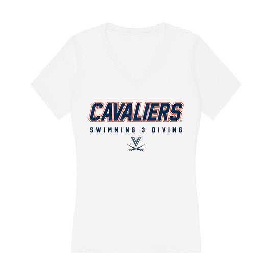 Virginia - NCAA Women's Swimming & Diving : Kayleigh Duffy - Women's V-Neck T-Shirt-0