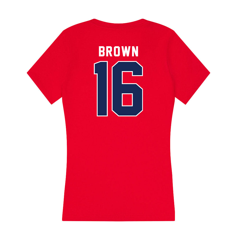 Arizona - NCAA Women's Soccer : Maia Brown - Women's V-Neck T-Shirt-1