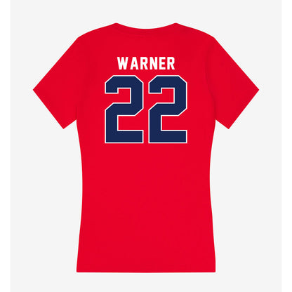 Arizona - NCAA Women's Soccer : Amiya Warner - Women's V-Neck T-Shirt-1