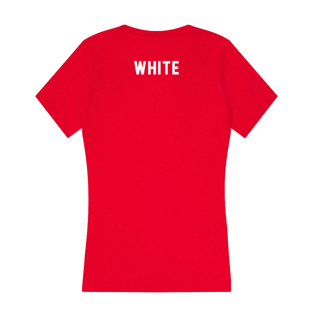 Arizona - NCAA Women's Gymnastics : Teagan White - Women's V-Neck T-Shirt-1