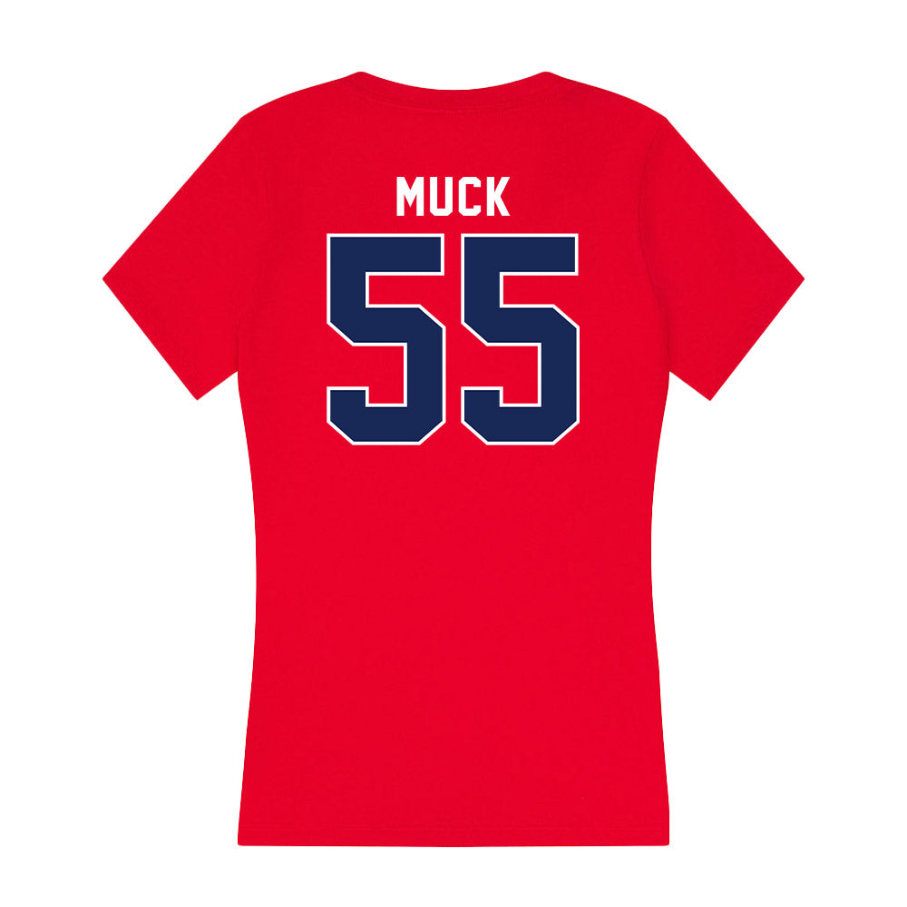 Arizona - NCAA Baseball : Karter Muck - Women's V-Neck T-Shirt-1