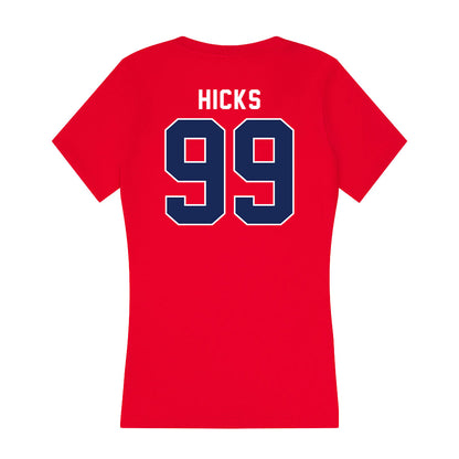 Arizona - NCAA Baseball : Garrett Hicks - Women's V-Neck T-Shirt-1
