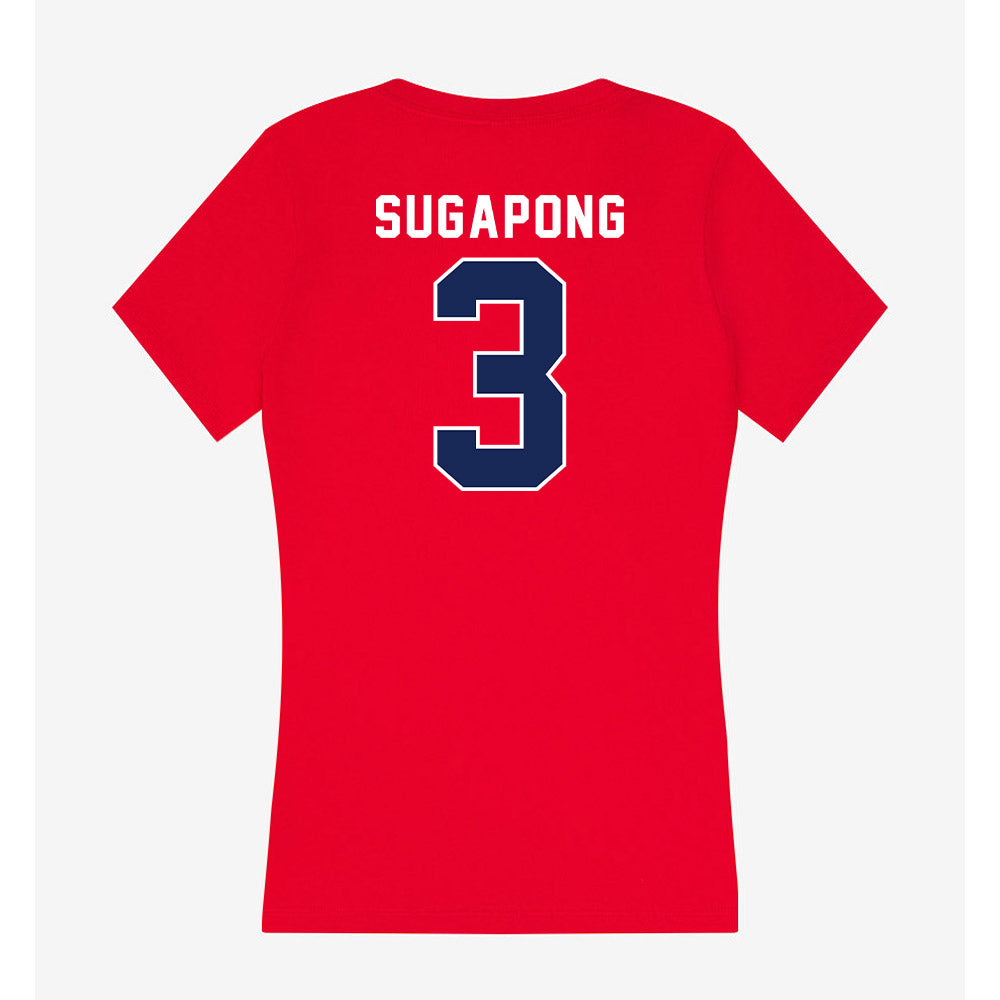 Arizona - NCAA Women's Basketball : Sumayah Sugapong - Women's V-Neck T-Shirt-1