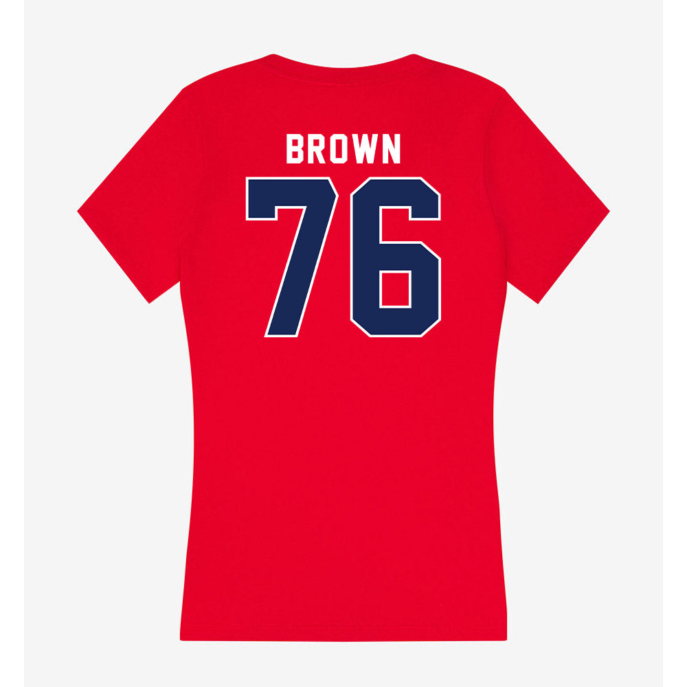 Arizona - NCAA Football : Jordan Brown - Women's V-Neck T-Shirt-1