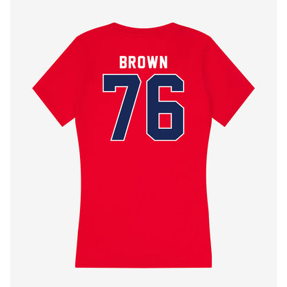 Arizona - NCAA Football : Jordan Brown - Women's V-Neck T-Shirt-1
