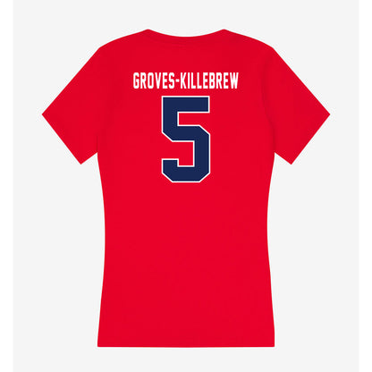 Arizona - NCAA Football : Marquis Groves-Killebrew - Women's V-Neck T-Shirt-1
