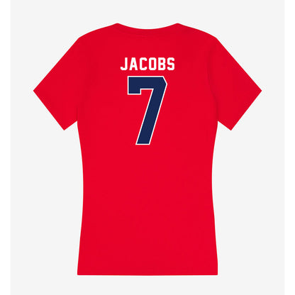 Arizona - NCAA Baseball : Andrew Jacobs - Women's V-Neck T-Shirt-1