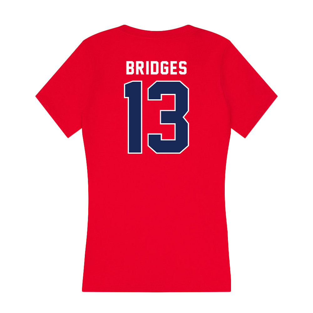 Arizona - NCAA Women's Volleyball : Adrianna Bridges - Women's V-Neck T-Shirt-1