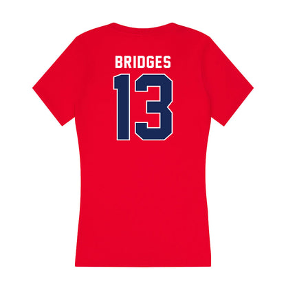 Arizona - NCAA Women's Volleyball : Adrianna Bridges - Women's V-Neck T-Shirt-1
