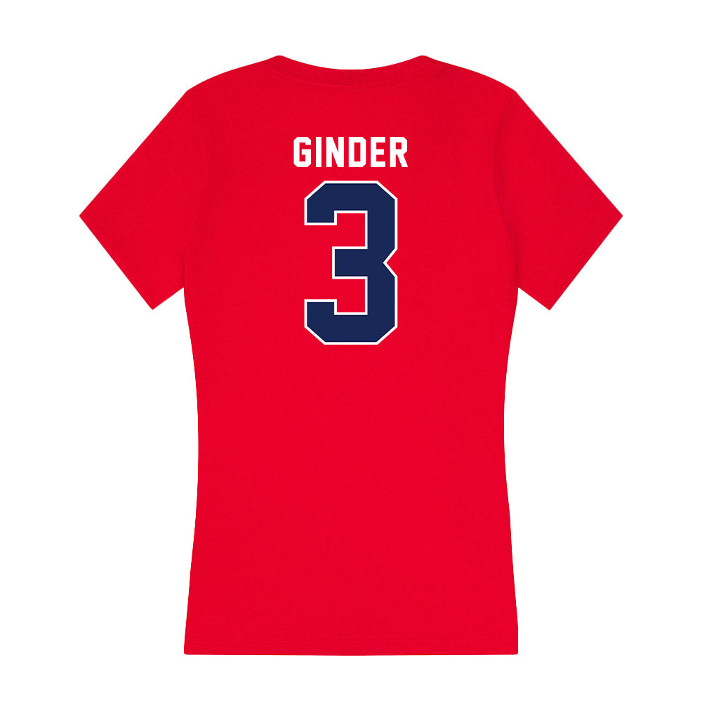 Arizona - NCAA Women's Volleyball : Brenna Ginder - Women's V-Neck T-Shirt-1