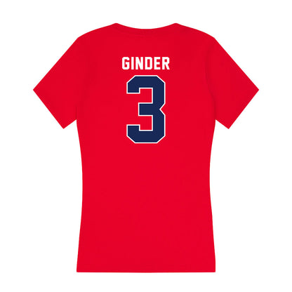 Arizona - NCAA Women's Volleyball : Brenna Ginder - Women's V-Neck T-Shirt-1