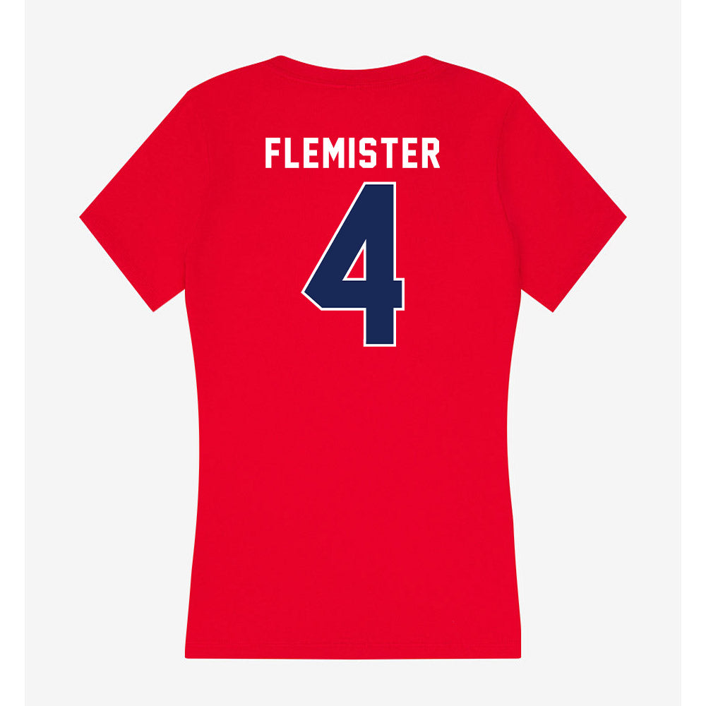 Arizona - NCAA Women's Volleyball : Maya Flemister - Women's V-Neck T-Shirt-1