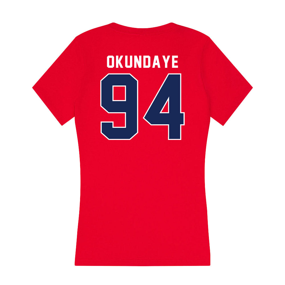 Arizona - NCAA Football : Eduwa Okundaye - Women's V-Neck T-Shirt-1