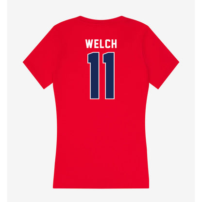 Arizona - NCAA Women's Basketball : Tanyuel Welch - Women's V-Neck T-Shirt-1