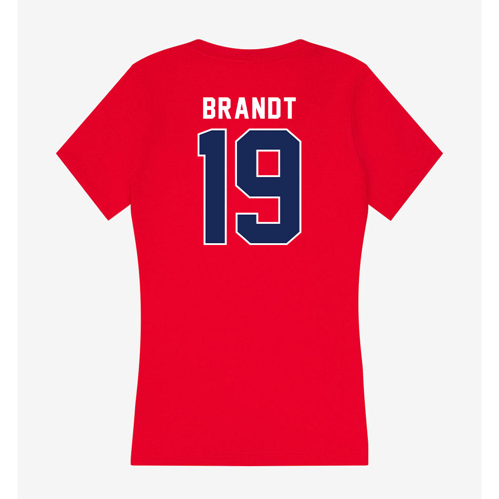 Arizona - NCAA Baseball : Evan Brandt - Women's V-Neck T-Shirt-1